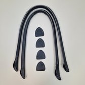 Creative Naturals handtas hengsels set van 2 zwart - kunstleer - handtas - zelf maken - complete set
