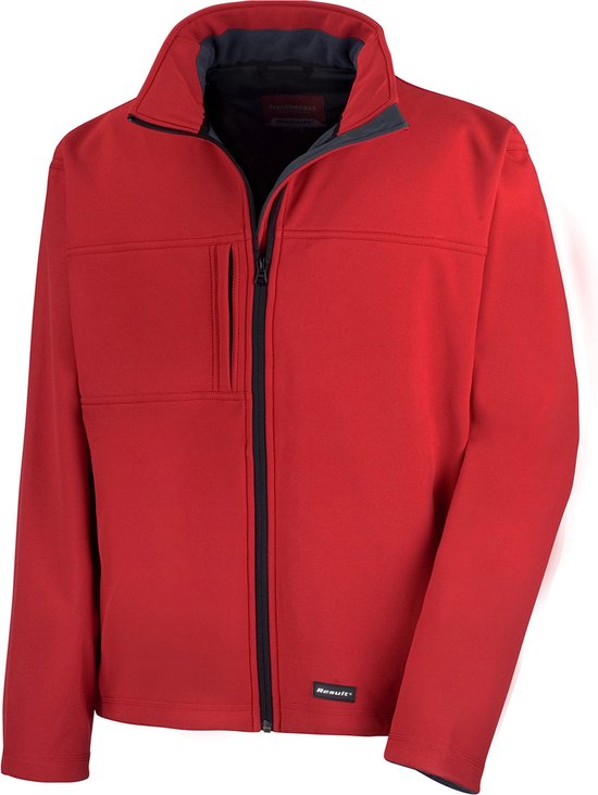 Heren Classic Softshell Outdoorjas Result maat L Rood