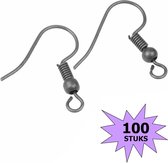Fako Bijoux® - Crochets pour boucles d'oreilles - Noir - 100 Pièces