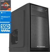 AMD Compleet PC | AMD Ryzen 7 | 32 GB DDR4 | 1 TB SSD - NVMe | Windows 11 Pro + WiFi & Bluetooth