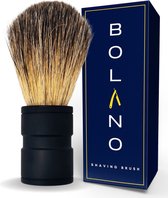 Bolano® Premium Duurzaam Scheerkwast Black Steel - Moderne scheerkwast voor mannen en vrouwen - 100% soepel haar voor een optimale verdeling