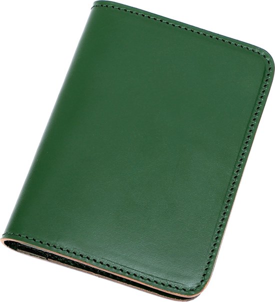 Étui passeport Su.B , porte-cartes, Cuir de Luxe , portefeuille passeport pour cartes, billet - vert