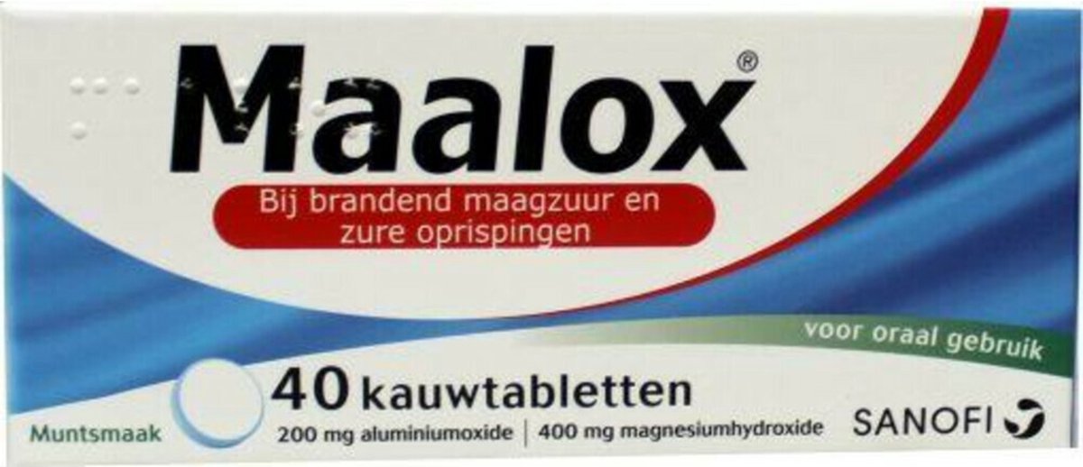 Goedkoopste Maalox Kauwtabletten Muntsmaak - 3 x 40 tabletten