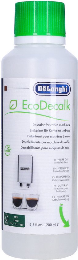 Pack de 2 Détartrant DeLonghi EcoDecalk 200 ml pour machine a cafe DLSC202