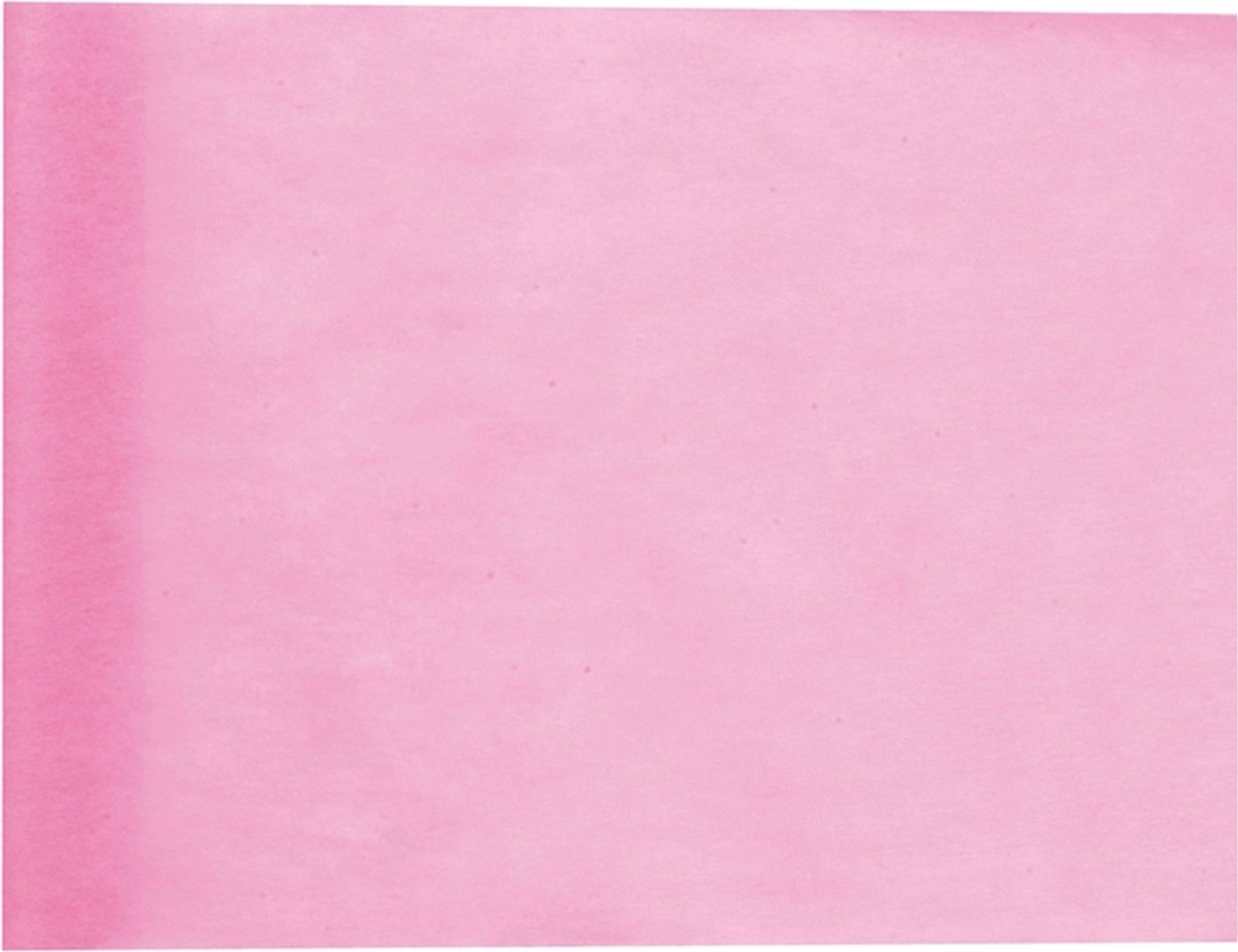 Santex Tafelloper op rol - 2x - lichtroze - 30 cm x 10 m - non woven polyester