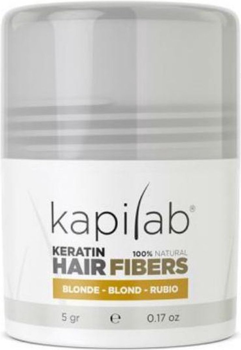 Kapilab Keratine Volumepoeder Blond - Geeft volume aan het haar - Verbergt haaruitval - 100% natuurlijk - 5 gram