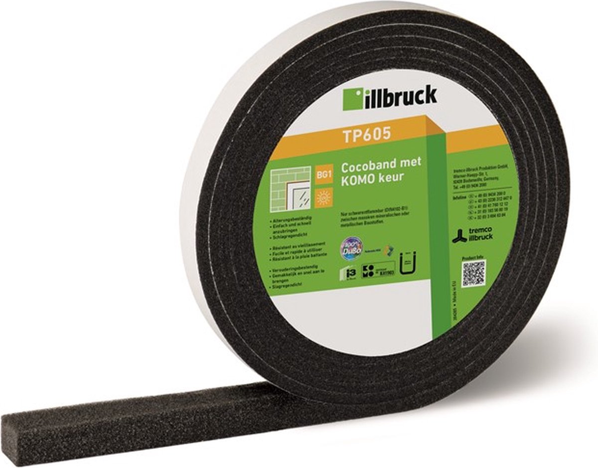 Illbruck cocoband voegenband komokeur tp610 20/2-3 rol a 10 meter ( a 10 mtr )