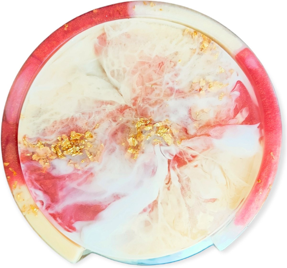 Resin Art JR: Onderzetter set / 4 Onderzetters met houder / Woonaccessoires