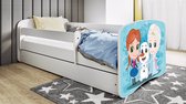 Kocot Kids - Bed babydreams wit Frozen met lade met matras 140/70 - Kinderbed - Roze