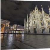 WallClassics - Panneau en mousse PVC – Cathédrale Santa Maria del Fiore sur la place Piazza Del Duomo à Florence, Italie – Photo 80 x 80 cm sur panneau en mousse PVC (avec système de suspension)