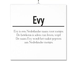 Tegel Met Opdruk | Betekenis | Kado | Cadeau | Met Naam - Evy