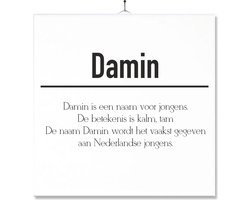 Tegel Met Opdruk | Betekenis | Kado | Cadeau | Met Naam - Damin
