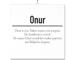Tegel Met Opdruk | Betekenis | Kado | Cadeau | Met Naam - Onur