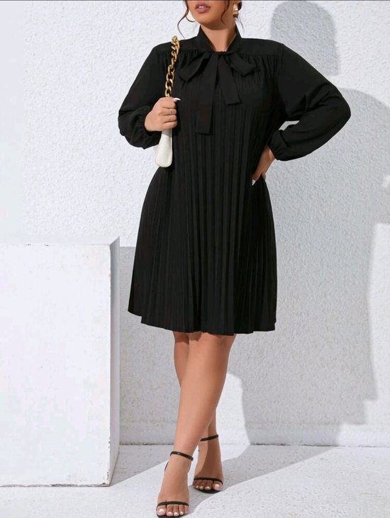 Sexy elegant zwart jurk oversized 2XL maat eu 50/52
