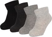 Apollo - Baby Sokken Katoen - Multi Grijs - 0/6M - Baby sokjes - Baby sokken