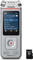 Philips VoiceTracer Enregistreur audio DVT41225 | 3MIC Stereo MP3/PCM - 24 bits/44,1 kHz, 8 Go, application WIFI/Smartphone, USB-C, avec carte MicroSD 32 GB