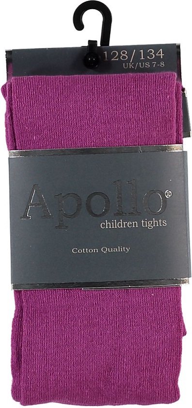 Paarse kindermaillot van Apollo, maat 128/134, katoenkwaliteit.