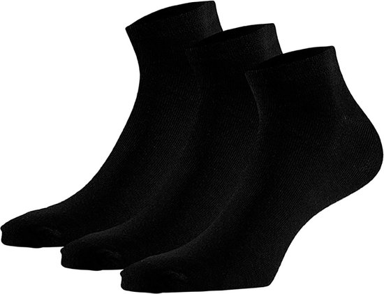 Chaussette sneakers coton bio - socquettes durables noir 35/38
