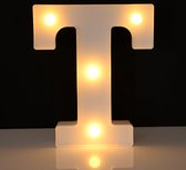 Lichtgevende Letter T - 16 cm - Wit - LED