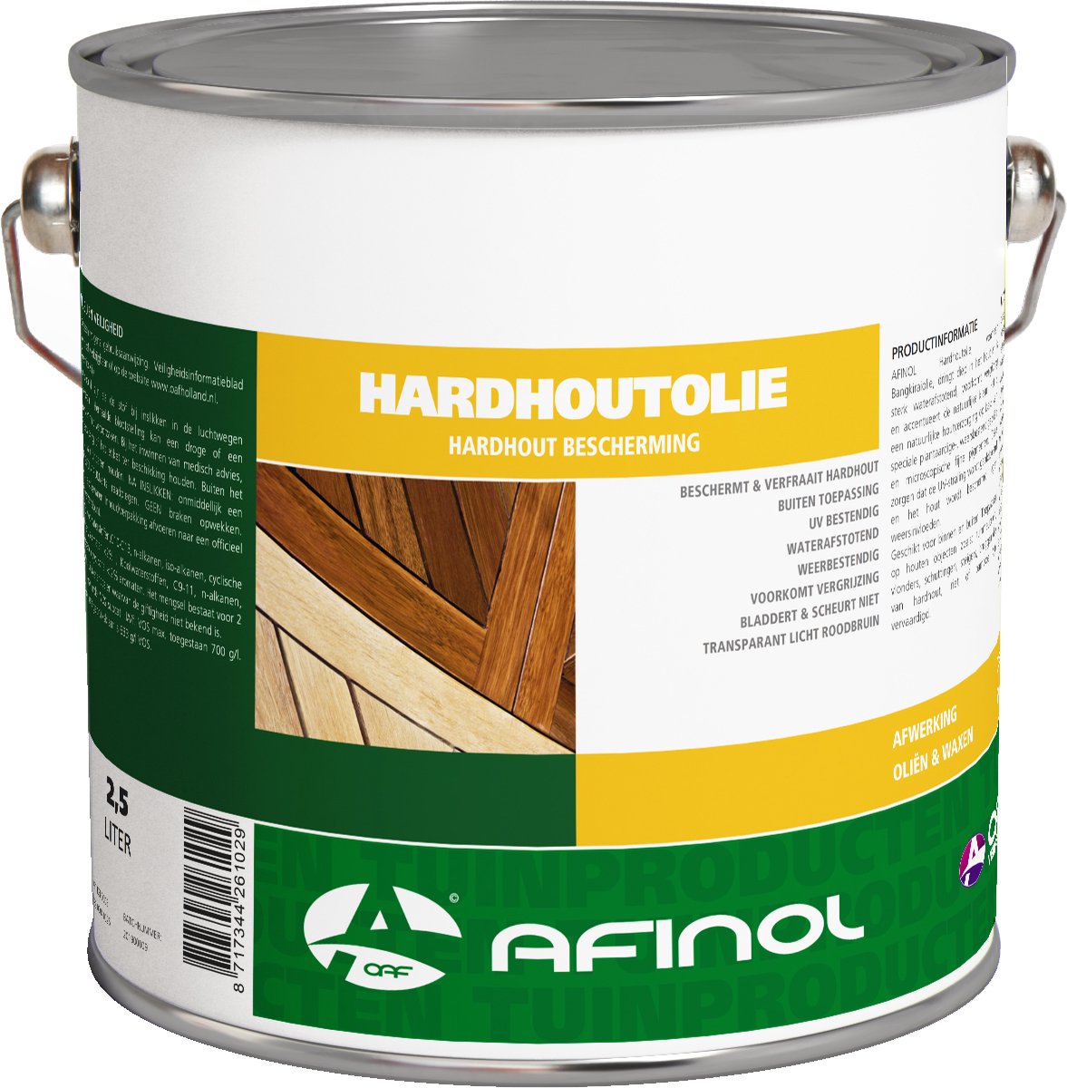Afinol hardhoutolie (bangkirai-olie) - 2,5 liter