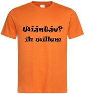 Grappig T-shirt - ik willem - koningsdag - biertje - wijntje - feestje - maat XL