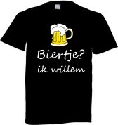 Grappig T-shirt - ik willem - koningsdag - biertje - wijntje - feestje - maat XL