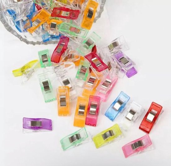 Akyol - Clips -clips naaien -naai accessoires - hobby en creatief -stofklemmen -wonderclips -vervaging voor spelden -naaien-small - | 50 stuks | Kantoor artikelen | Papierhouder | Clips | Clips voor school | Kantoor |