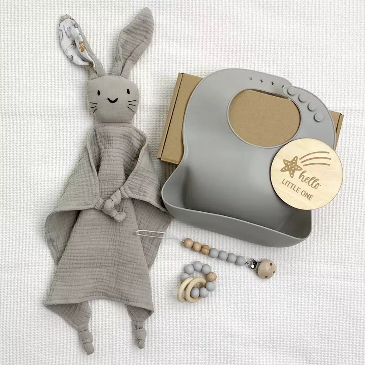 Goedkoopste Kraamcadeau - Baby Geschenkset - Babyshower Cadeau - Kraampakket - Grijs