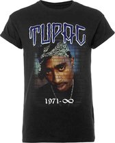 Tupac - Mural 1971 Heren T-shirt - L - Zwart