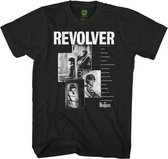 The Beatles - Revolver Tracklist Heren T-shirt - S - Zwart