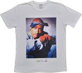 Tupac - Blue Bandana Heren T-shirt - L - Wit
