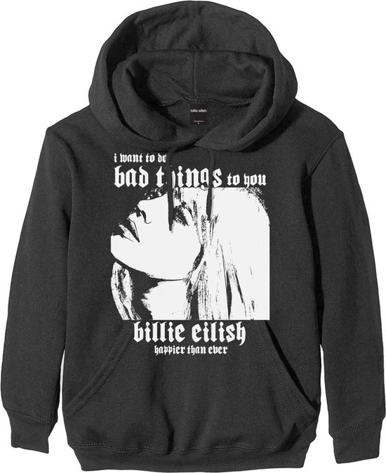 Billie Eilish Hoodie/trui Bad Things Zwart