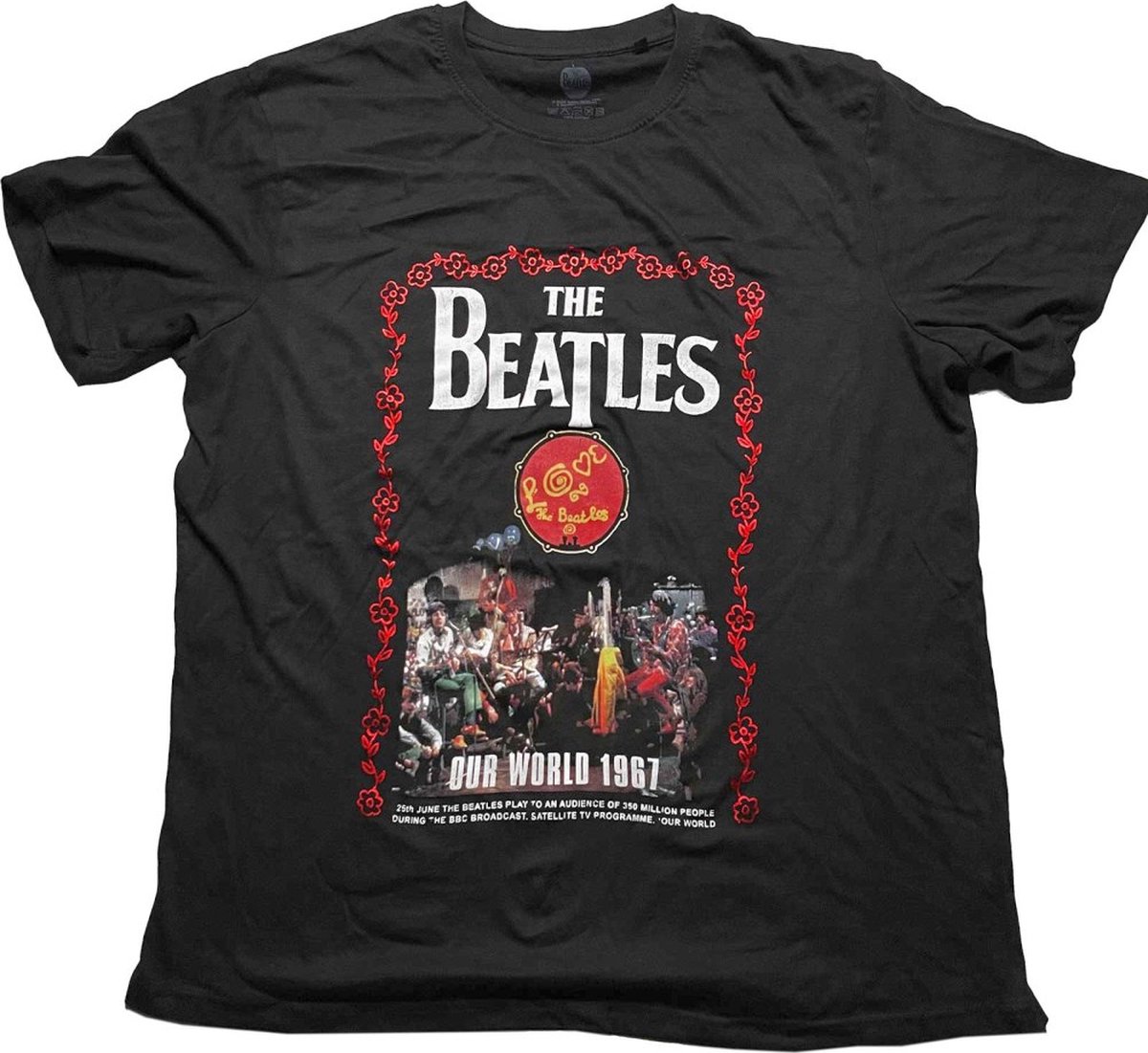 The Beatles - Our World 1967 Heren T-shirt - XL - Zwart