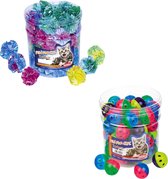 Nobby Ballen - Katten Speelballetjes met Rammelaar - Set met 8 Ballen