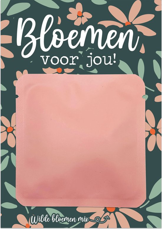 Bloemenkaart Bloemen voor jou - Bloemetje - Hart onder de riem -  Felicitatie - Vrolijk... | bol.com