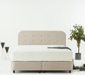 Dreamhouse® Rondo Boxspring met Opbergruimte – Bed - 140 x 200 cm - Velvet Beige - Complete boxspring