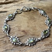 Zilveren armband met Peridoot - 100% Sterling Silver - Groene Edelstenen - Facet geslepen - Duurzaam geschenkzakje
