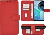 Pearlycase hoesje voor Motorola Moto G73 - Kunstleer Book Case - Rood