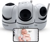 Lakoo Babyfoon met Camera en App – Indoor Beveiligingscamera – Baby Monitor – Babyphone – Set van 3