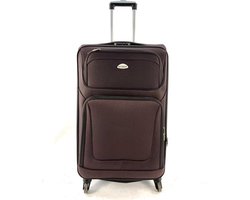 AATravel XL Reiskoffer - Trolley - Met expander - Voorvakken - 77 cm - 104 Liter - Bruin