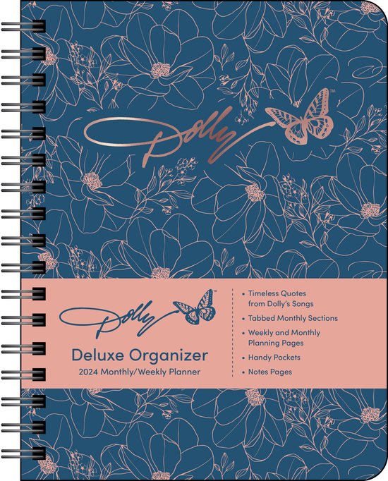 Dolly Parton Deluxe Organizer 2024 Hardcover Monthly/Weekly Planner