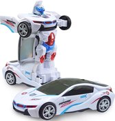 Robot Deform 3D - Robot car Transform 2in1 - robot et voiture - roule - fait du bruit - lumières LED - 22CM (piles incluses)