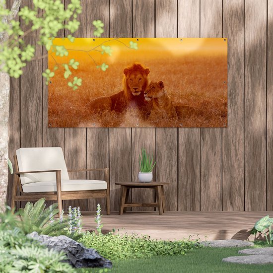 Gards Tuinposter - 160x80 cm - Tuindoek - Tuindecoratie - Wanddecoratie buiten - Tuinschilderij