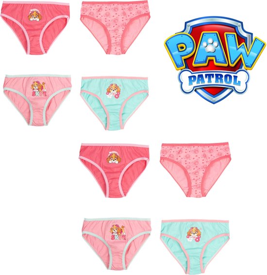 Paw Patrol Onderbroek Meisje - Set van 8 - Roze/Mintgoen