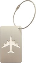 Bagage label - Kofferlabel - Reizen met het vliegtuig / bagagelabels voor koffers handig voor reizen met het vliegtuig - Zilverkleurig – oDaani