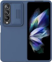 Geschikt voor Nillkin CamShield Samsung Galaxy Z Fold 4 Hoesje Camera Slider Blauw