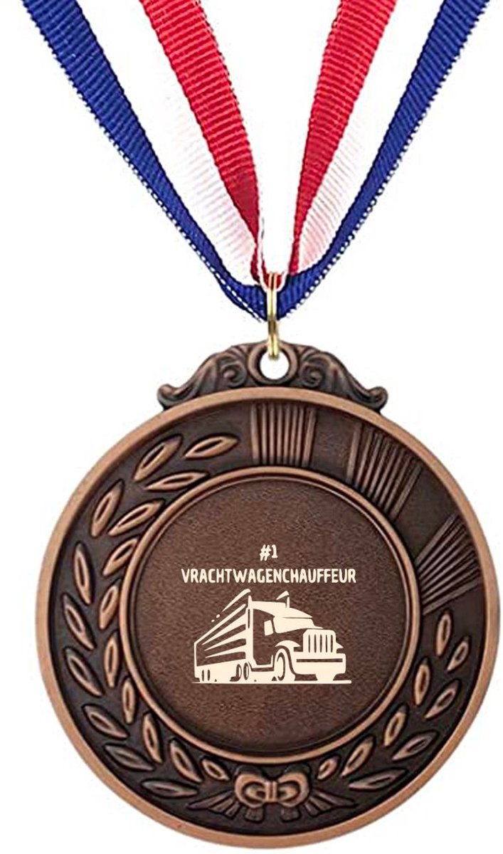 Akyol - beste vrachtwagenchauffeur medaille bronskleuring - Vrachtwagen chauffeur - cadeau vrachtwagenchauffeur - leuk cadeau voor je vrachtwagenchauffeur om te geven - verjaardag vrachtwagenchauffeur