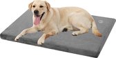 Hondenmand grote honden wasbaar, hondenmand waterdicht XL 104x71x7.6cm, hondenkussen geschikt voor kooien, hondenmat met afneembare en wasbare hoes voor grote honden, kleur grijs