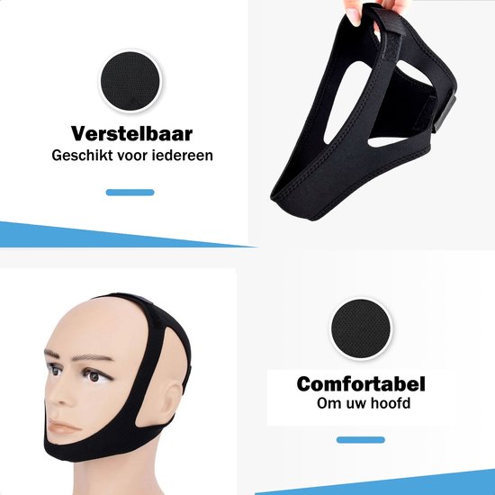 Snurk anti-ronflement - Sangle anti-ronflement - Bandeau anti-ronflement - Jugulaire - Sommeil - Unisexe
