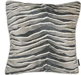 Velvet Silver Zebra Kussenhoes | Fluweel / Polyester | 45 x 45 cm